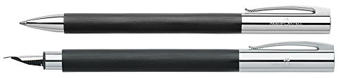Faber Castell Ambition Füllfederhalter F und Kugelschreiber B im Set schwarz