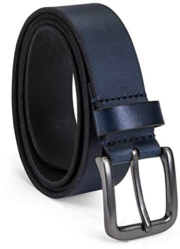 Timberland Men's 35mm Classic Buckle Jean Leather Belts, Navy, 38