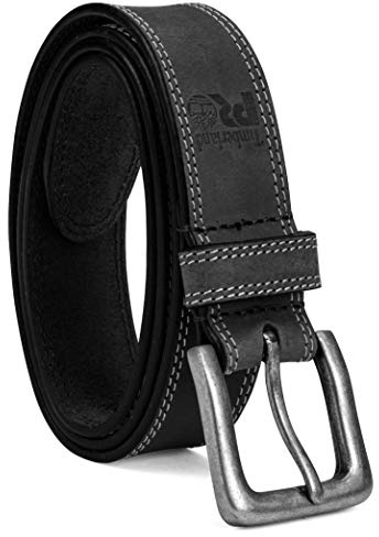 Timberland PRO Men's 38mm Boot Leather Belt, Black, 36
