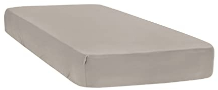 Mixibaby Spannbettlaken Jersey Spannbetttuch 100% Baumwolle Bettlaken Spannbettuch Laken, Farbe:grau, Größe:90 x 200 cm