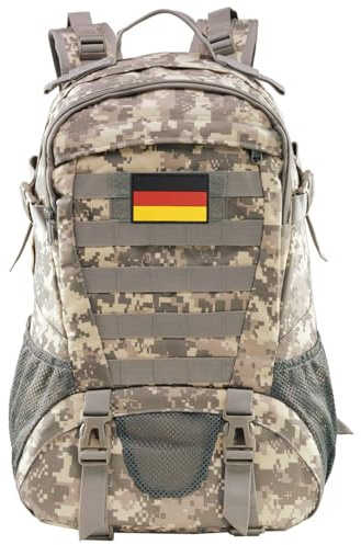 Jueachy Mochila Militar Táctica 30L: Molle Impermeable Gran Capacidad Mochila de Senderismo Para Trekking Viaje Camping Escalada Montañismo