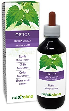 Brennnessel (Urtica dioica) Blätter und Wurzeln Alkoholfreier Urtinktur Naturalma - Flüssig-Extrakt Tropfen 200 ml - Nahrungsergänzungsmittel - Veganer