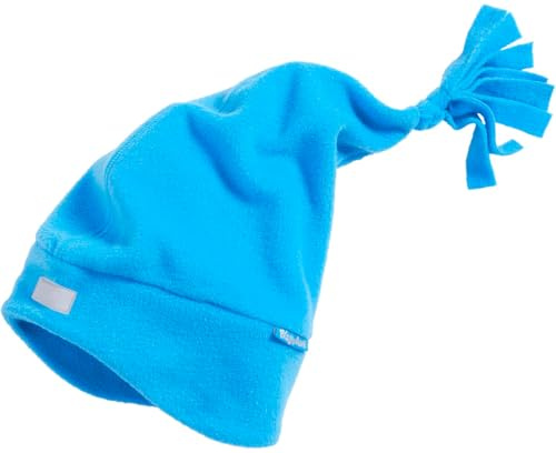 Playshoes Unisex Kinder Fleece-Mütze Wintermütze, Zipfelmütze aquablau, 51cm