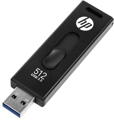 HP x911w USB SSD 3.2 Flash-Laufwerk 512GB, 410MB/s Lesegeschwindigkeit, 300MB/s Schreibgeschwindigkeit, Push-und Pull-Design