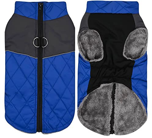 Doublehero Winterwarmer Hundemantel Wasserdicht Camouflage M für kleine mittelgroße Hunde mit Geschirr