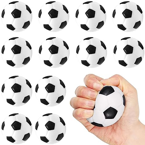 Mini Fútbol 12 Piezas, Balones de Espuma, Pelota Antiestres Niños, Balones de Fútbol Pequeños, Balones Antiestrés para Niños y Adultos