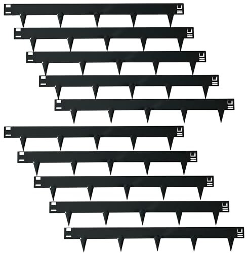 UNIGARDIA Bordura per Aiuola in Metallo per Prato 10 m - Bordatura Aiuole Giardino Alta 150 mm - Bordure per Aiuole in Metallo Flessibile, Antracite