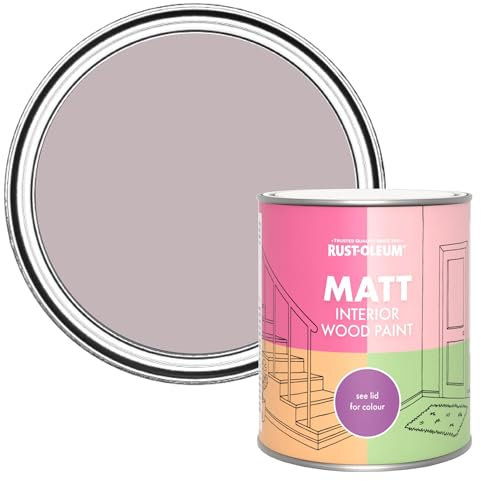 Rust-Oleum Purple Interior Wood Paint in Matt Finish - Lilac Wine 750ml