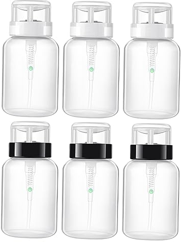 Lot De 6 Flacons Distributeurs De Dissolvant Pour Vernis À Bouteilles De Voyage Vides Réutilisables De 210 Ml