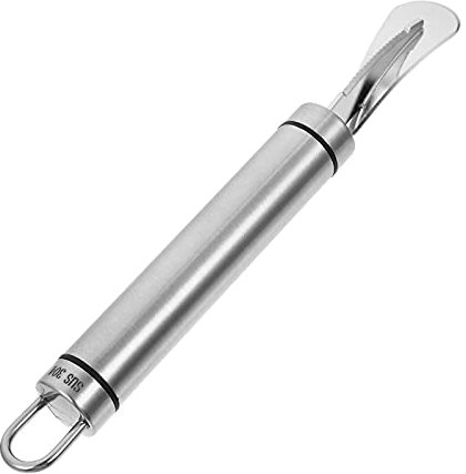 Silver Stainless Steel Orange Peeler | Easy to Peel | Long Handle Orange Citrus Peeler Tool | Triangular-Blade & Zigzag-Shovel Gadget Graters,and Slicers