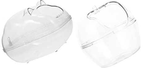 Happyyami 2 Piezas Baño para Hámster Transparente Contenedores Domésticos para Hámster para Duchas y Limpieza El Hogar
