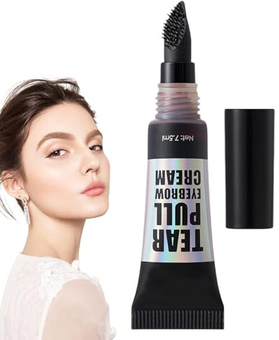Derwrtup Gel per sopracciglia staccabile, volumizzante e a lunga durata, impermeabile e non sbiadisce, Black