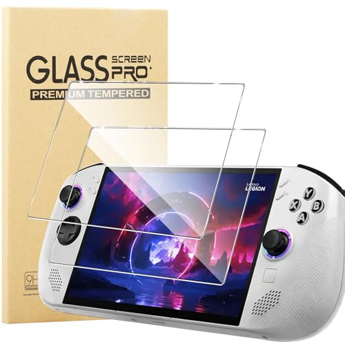 KUSINHOKA Skärmskydd för Lenovo Legion Go S, [2 delar] hårdhet 9H härdat glas, HD-klart [reptåligt] genomskinligt skärmskydd för Lenovo Legion Go S