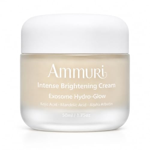 AMMURI Crema iluminadora intensa con tecnología patentada Exosoma, ácido kójico, alfa arbutina, glutatión, corrector de manchas oscuras, 50 g