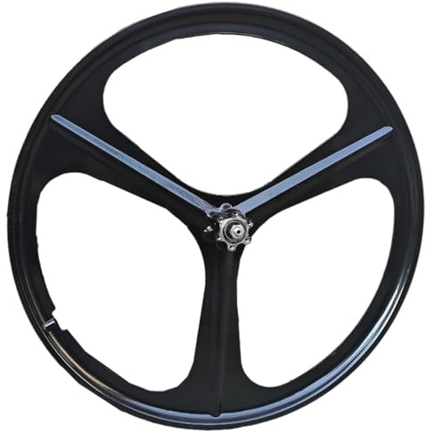 Jeu De Roues 3 Rayons pour Vélo De Route en Alliage De Magnésium Roues Avant Et Arrière 700C 100/135mm Moyeux À Frein À Disque pour Roue Libre Rotative 6-9 Vitesses(Black,700c Front)