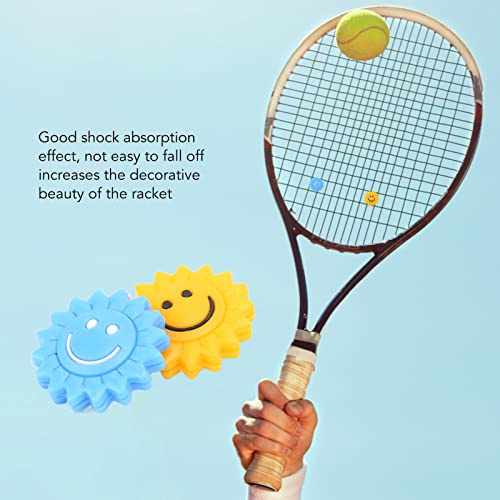 Annadue Vibrationsdämpare för Tennisracket I Silikon, 10 St Sunflower-stötdämpare för Tennis, Vibrationsdämpare för Racketar för Racket, I för Tennisspelare