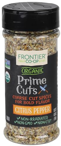 Prime Cuts Citrus Pepper Blend Frontier Natural Products 4.09 oz Bottle