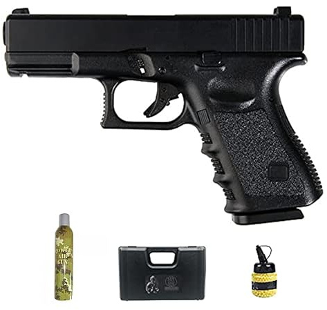 Pistola Saigo MK4 Gas (6mm) | Arma de Airsoft semiautomática Tipo G24 + Gas, Bolas y maletín PVC