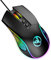 HXSJ X100 Mouse da Gioco,Mouse Ergonomico Cablato per PC con Illuminazione a LED a 7 Colori,7 Pulsanti,Sensore Ottico di Gioco,Fino a 3600 DPI,Leggero,per PC,Mac,PS4 - Nero