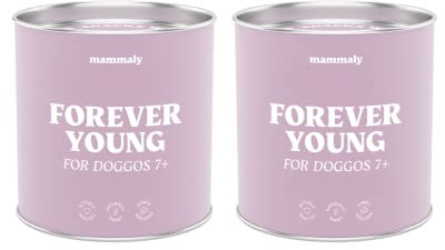 6-in-1 Vital-Komplex für Senior Hunde - Forever Young 220 Snacks (650g) von mammaly - Mit Ginko, Kurkuma, Bierhefe, Kollagen, L-Carnitin & Mikroalgen für den Alten Hund