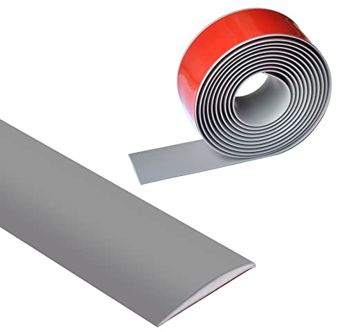 Grau Übergangsprofil Wasserdicht Selbstklebend 5cm Breit Vinyl Übergang Sschiene | Boden-Leiste Zum Vinyl Übergangs-für Fußböden | Ungelochte Abdeckleiste | Bodenprofil | Türschwelle Zum Kleben 3m