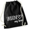 Huuraa Turnbeutel Ukraine my love Rucksack Baumwolle 12 Liter Black für alle die die Ukraine lieben Geschenk Idee für Freunde und Familie
