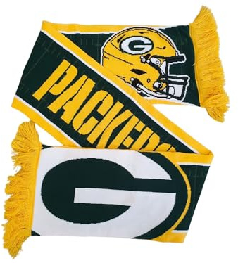 Great Branding Green Bay Packers NFL HD Jaquard Scarf Grün Gelb Schal - Stk