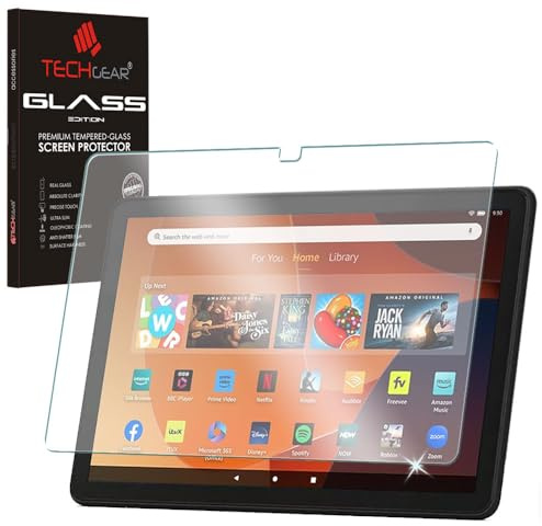 TECHGEAR Pellicola protettiva antiriflesso per tutti i nuovi tablet Amazon Fire HD 10 / HD 10 (2023 / 13a generazione) in vetro temperato opaco [2.5D] [9H] [antigraffio]