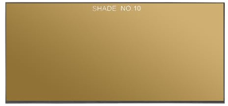 PATIKIL Verre De Soudage Doré Teinte 10, 2 x 4.25 Filtre Durci pour Casque De Soudage Verre Assombrissant pour Remplacement De Lentille De Casque De Soudage