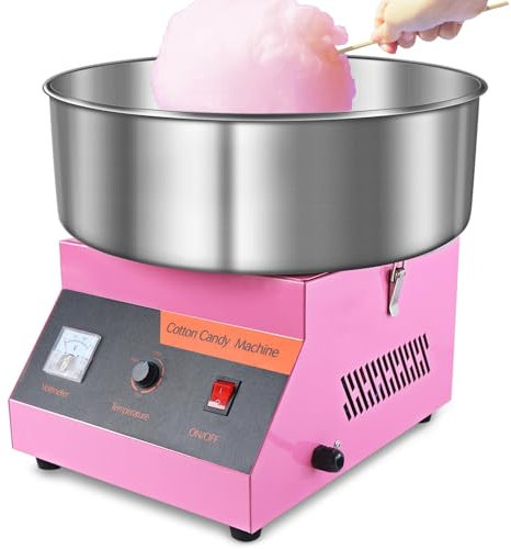 Machine à Barbe à Papa Professionnelle, 1000 W, Appareil à Barbe à Papa Commercial, Cotton Candy Machine pour Faire Bonbons Fête Anniversaire, Événements, Foires