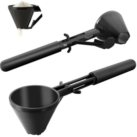 Löffeltrichter – Kaffeeschaufel | Messlöffel-Trichter mit langem Griff | auslaufsicheres, wiederverwendbares Barzubehör für einzelne Portionsfilter
