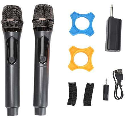 Microphone Sans Fil Dynamique avec Signal Stable pour Transmission Haute Qualité, Écran LED pour Surveillance en Temps Réel, Microphone Portable pour KTV à Domicile, Présentations Publiques, Musiciens