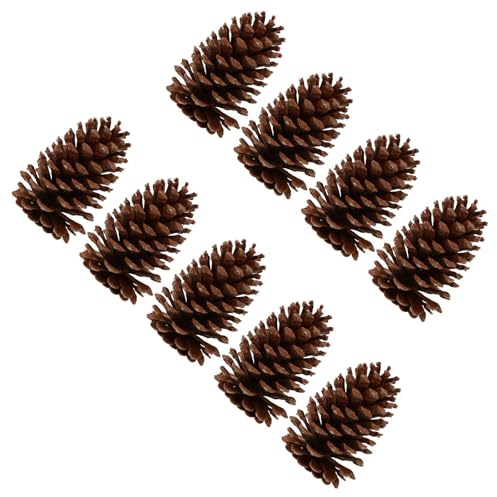 TOVINANNA 9pcs Pomme de Pin Naturelle pour Décoration DIY, Cônes de Pin Marron en Matière Naturelle, Ambiance Chic et Décorative Pendant Les Vacances
