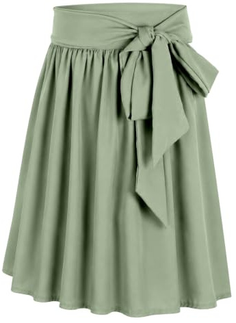 HTNEDNST Grembiule da Dirndl Midi – Elegante grembiule tradizionale bavarese per Oktoberfest, A11 verde, XL