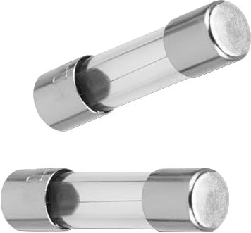 REV Sicherung KFZ - Feinsicherung träge, 0,5A Glassicherung, 2 Stück, 5 x 20mm, Schmelzsicherung silber