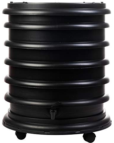 WORMbox | Vermicompostador Compostera 4 bandejas Negro | 64 litros | Composta residuos orgánicos, lombrices producen Humus de Lombriz