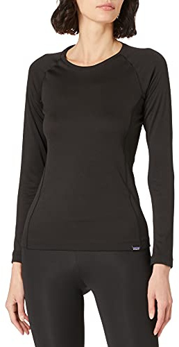 Patagonia W's Cap MW Crew T-shirt för kvinnor, Svart, L