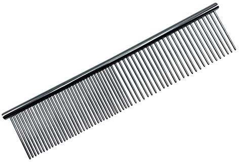 Dog Comb For Grooming Professional Stainless Steel Metal Dog Cockapoo Pet Cat Grooming 7.5 Comb Rake Brush Tool For Long Haired Dogs