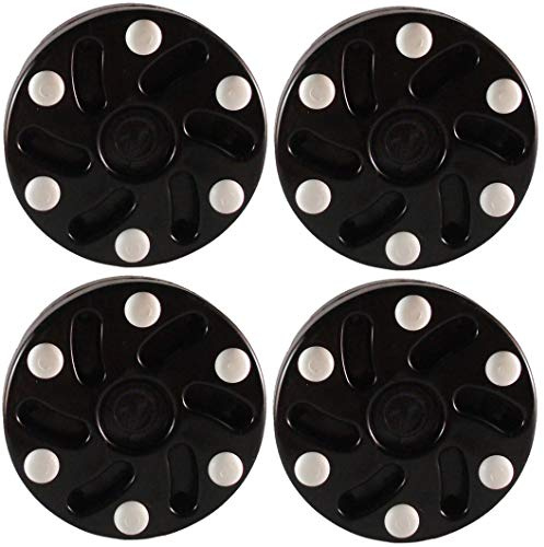 TronX S10 Inline Roller Official Hockey Pucks 4 Pack (Black)