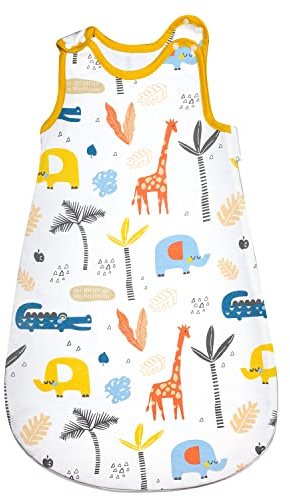FLYISH DIRECT Baby Schlafsack für Neugeboren und Kinder, 0.5 Tog Schlafsack Baby 100% Baumwolle Babyschlafsack Ganzjahresschlafsack Baby Schlafsack, M/76 cm