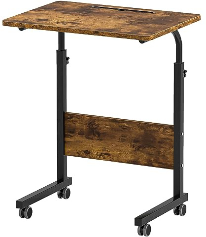 sogesfurniture - Tavolino ausiliario con ruote (60 x 40 cm), colore marrone