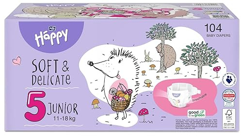 Pannolini Happy JUNIOR BOX COLORATI 52 x 2 = 104 TG.5 BOX