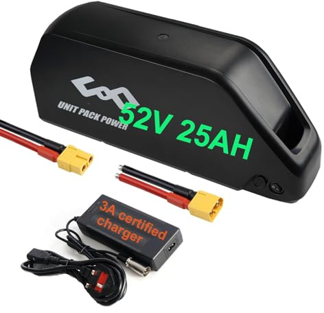 (UK) Ebike battery 52V 25AH Long Range Lithium electric bike battery for Max 2000W 1500W 1000W 750W 500W Motor, ba-fang, AW, Most Ebike conversion kit