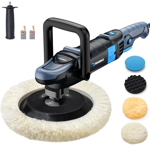 RAYBAO Lucidatrice rotativa con schermo digitale, 1200 W
