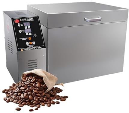 Kafferostmaskin Elektrisk Kafferostmaskin Med Roterande Trumma,Hemmabryggare För Kaffe Och Kommersiell Kafferost För Jämn Rostning Av Bönor,Nötter Och Spannmål(2.2KW)
