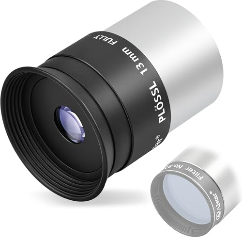Alstar 1.25 Inch Plossl Telescope Eyepiece - 13mm Fully Multicoated Optical Lens for 1.25inch Astronomic Telescope and Astronomy Filters - 4 Element Plossl Design