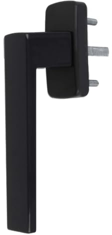 Aluminium Fenstergriff Quadrat, Farbe:Schwarz RAL 9005, Stiftlänge:45mm