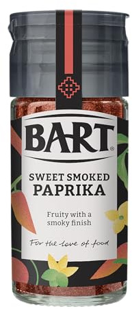 BART Sweet Smoked Paprika Jar - Pack of 6 x 40g - Vibrant, Smoky & Fruity - Ideal for Spanish & Indian Cooking