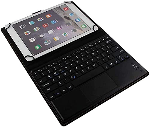 Theoutlettablet® Bluetooth-tangentbord och pekplatta Kompatibel med Tablet ZTE Blade X10 Pro 10.1 Svart färg (Ingår ñ)
