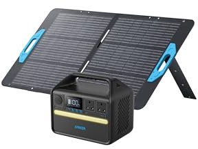 Anker Portable Power Station 512Wh, 535 Portable Generator, 500W 7-Port Outdoor Generator with 2 AC Outlets, 60W USB-C PD Output, LiFePO4 Batteries, LED Light For Camping, RV (Anker SOLIX)